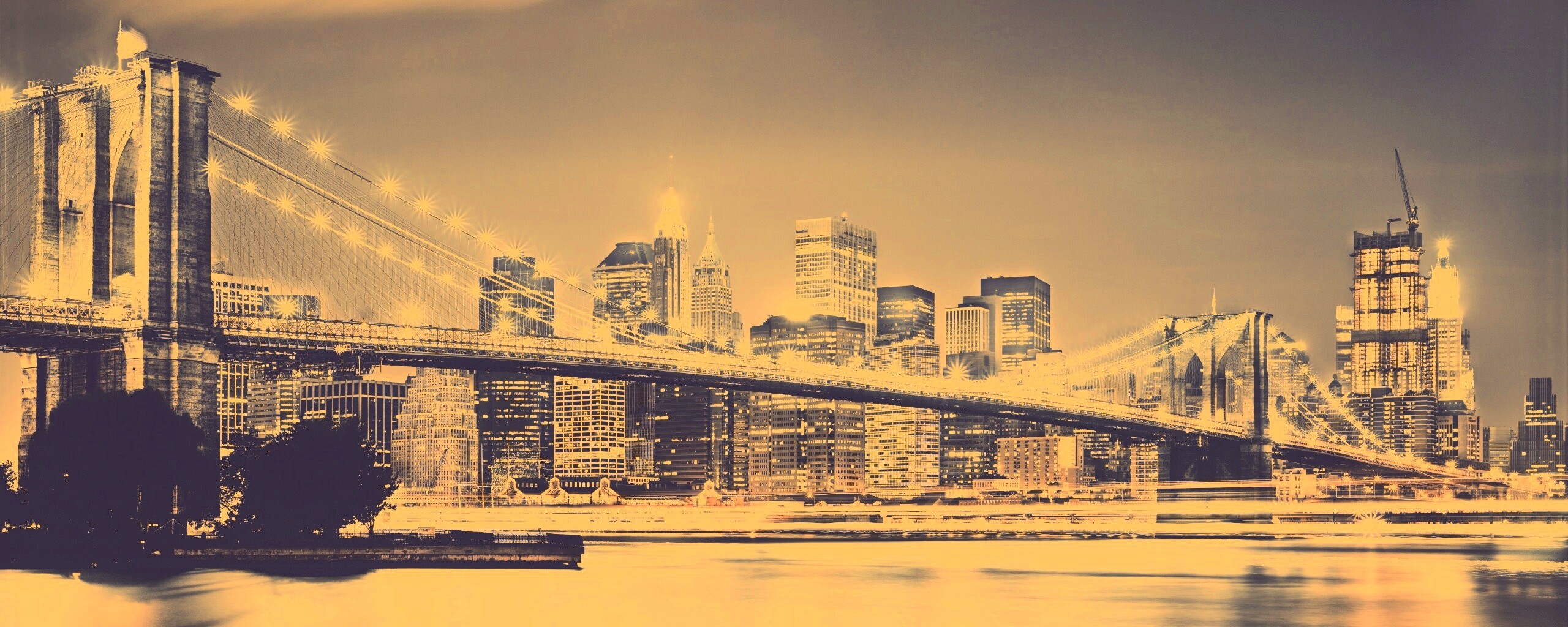 Огни ночного города обои