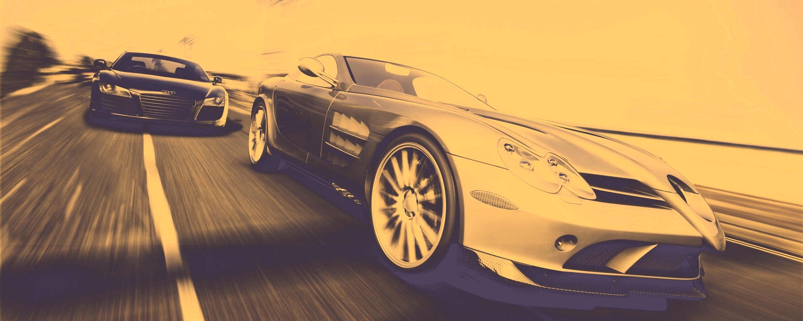 Гонка Ауди и Мерседеса обои