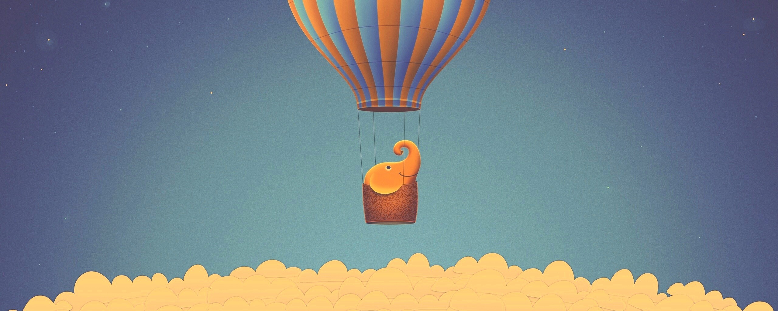 Слон на воздушном шаре обои