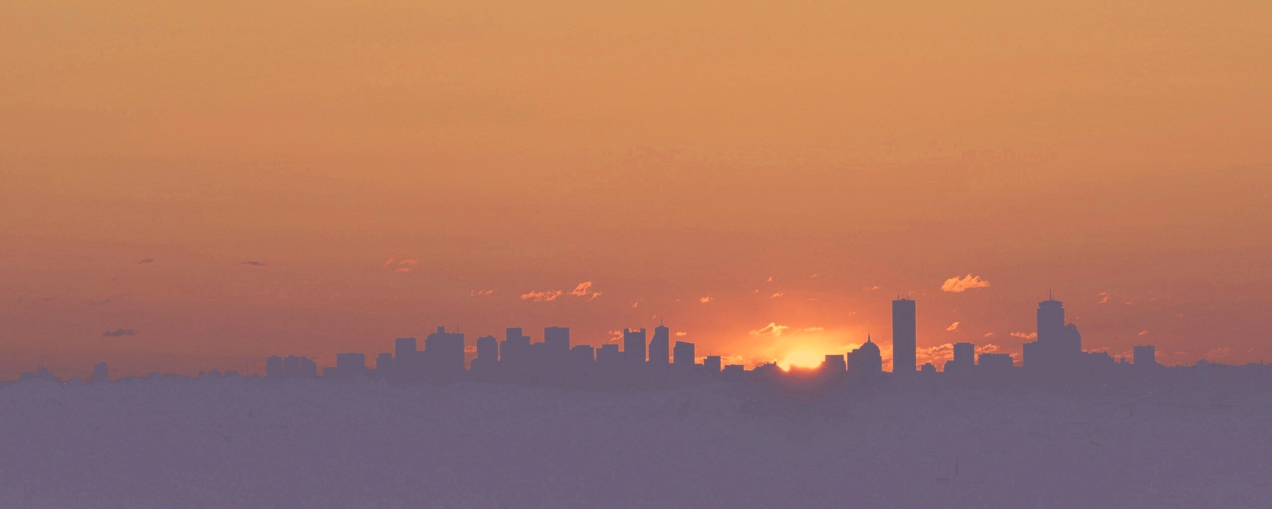 Бостонский закат обои