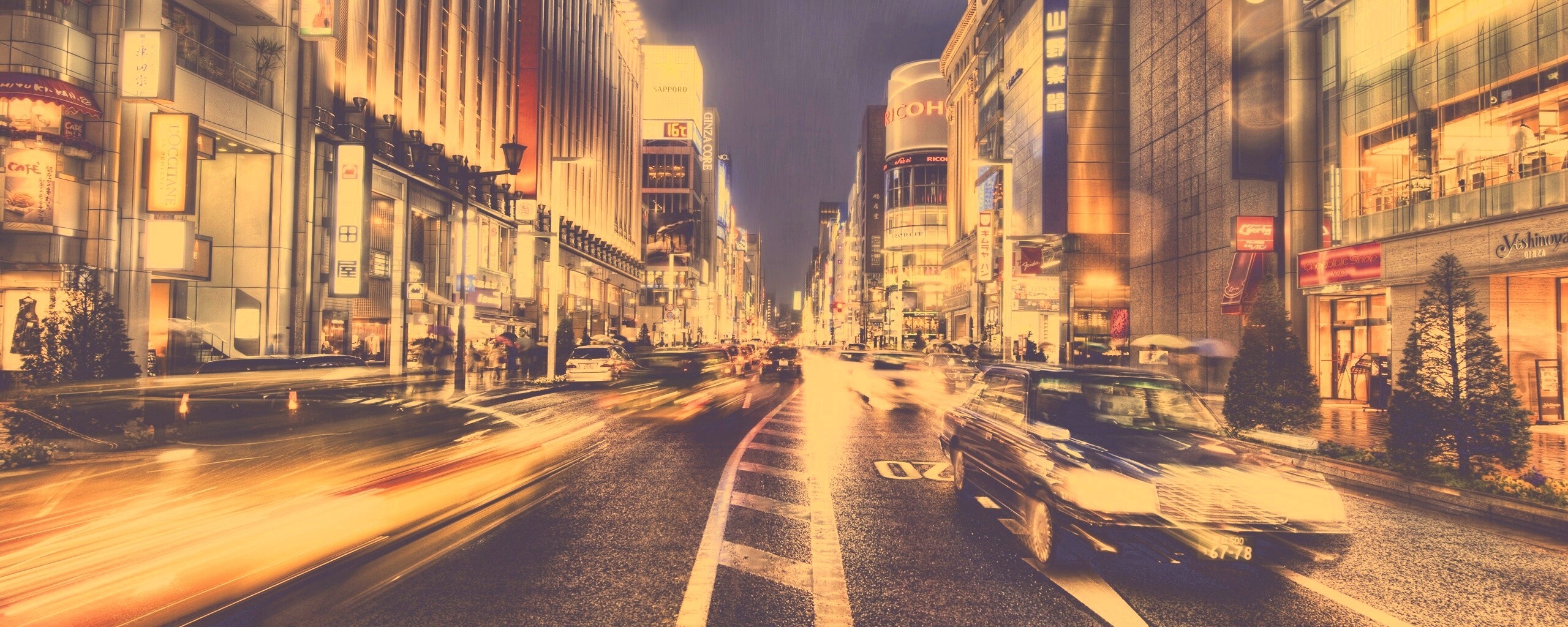 Ночное движение обои