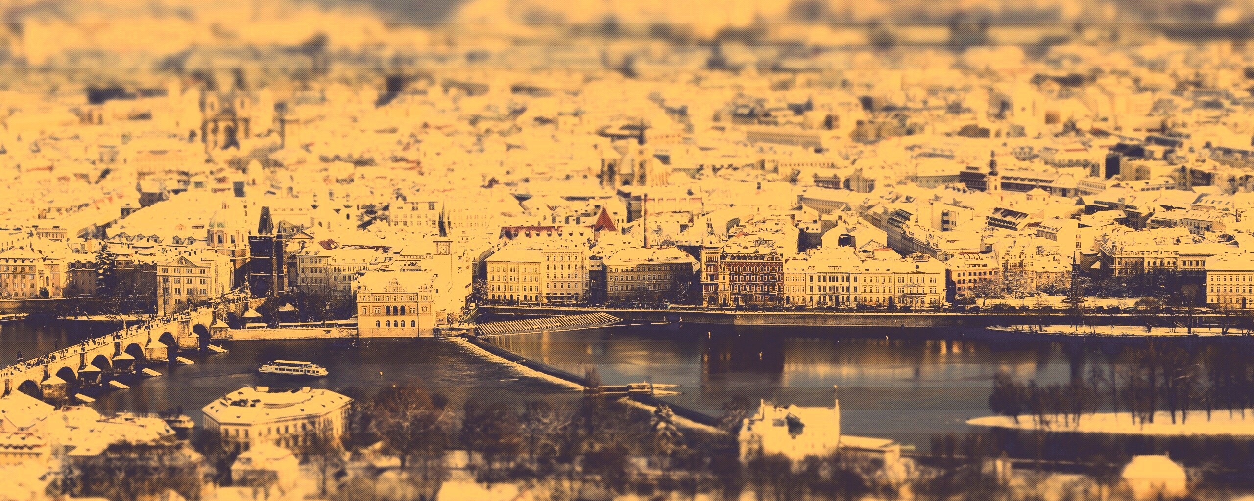 Вид на город обои