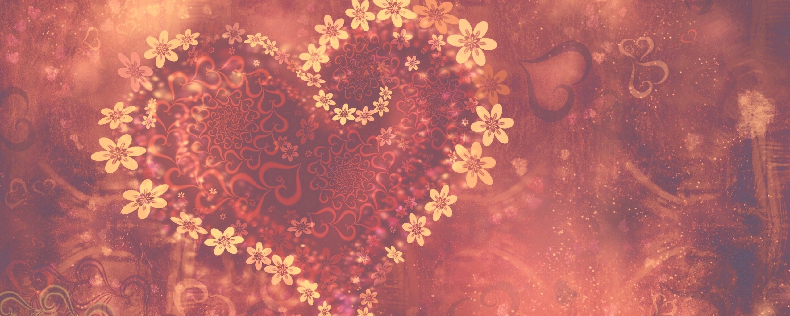 Цветочное сердце обои