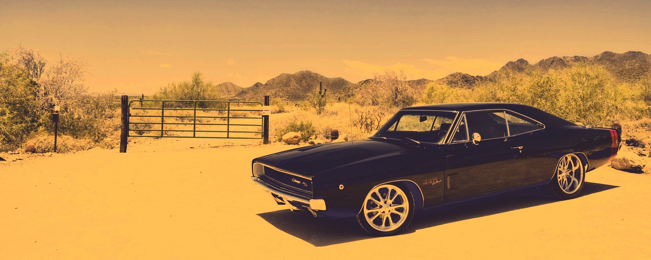 Мускулкар под палящим солнцем обои