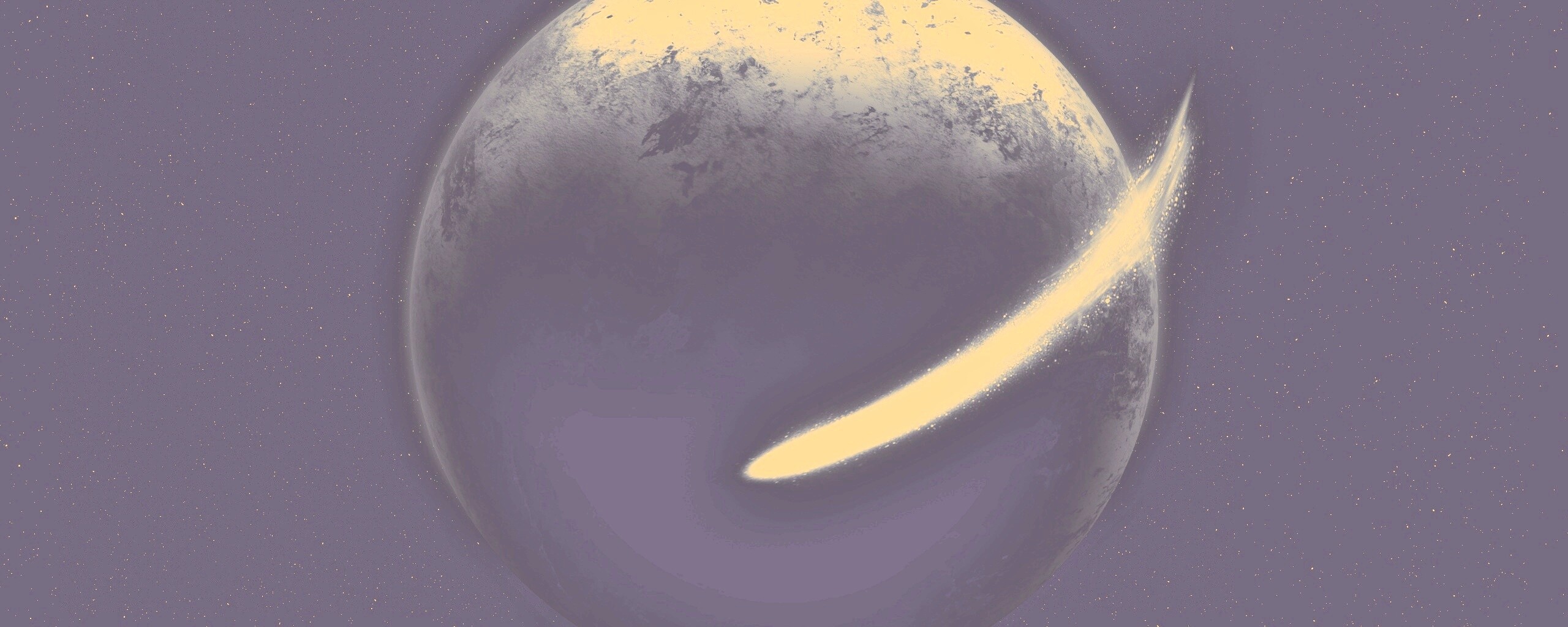 Комента облетает планету обои