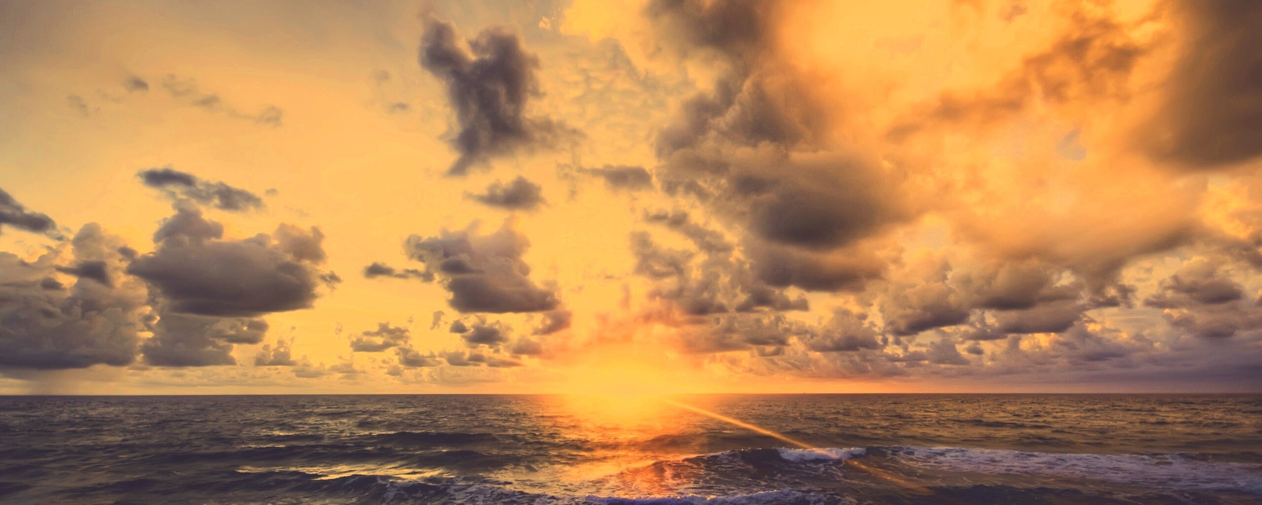 Закат на море обои