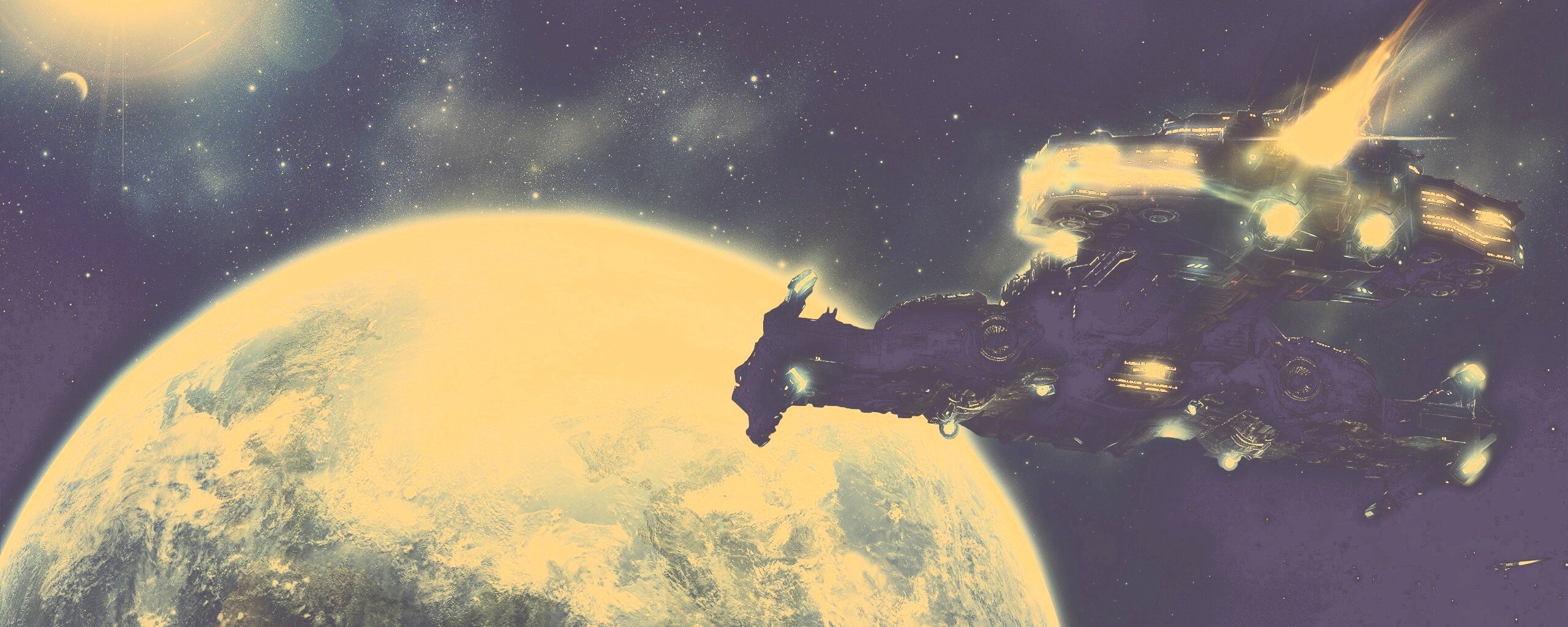 Hyperion летит к земле обои