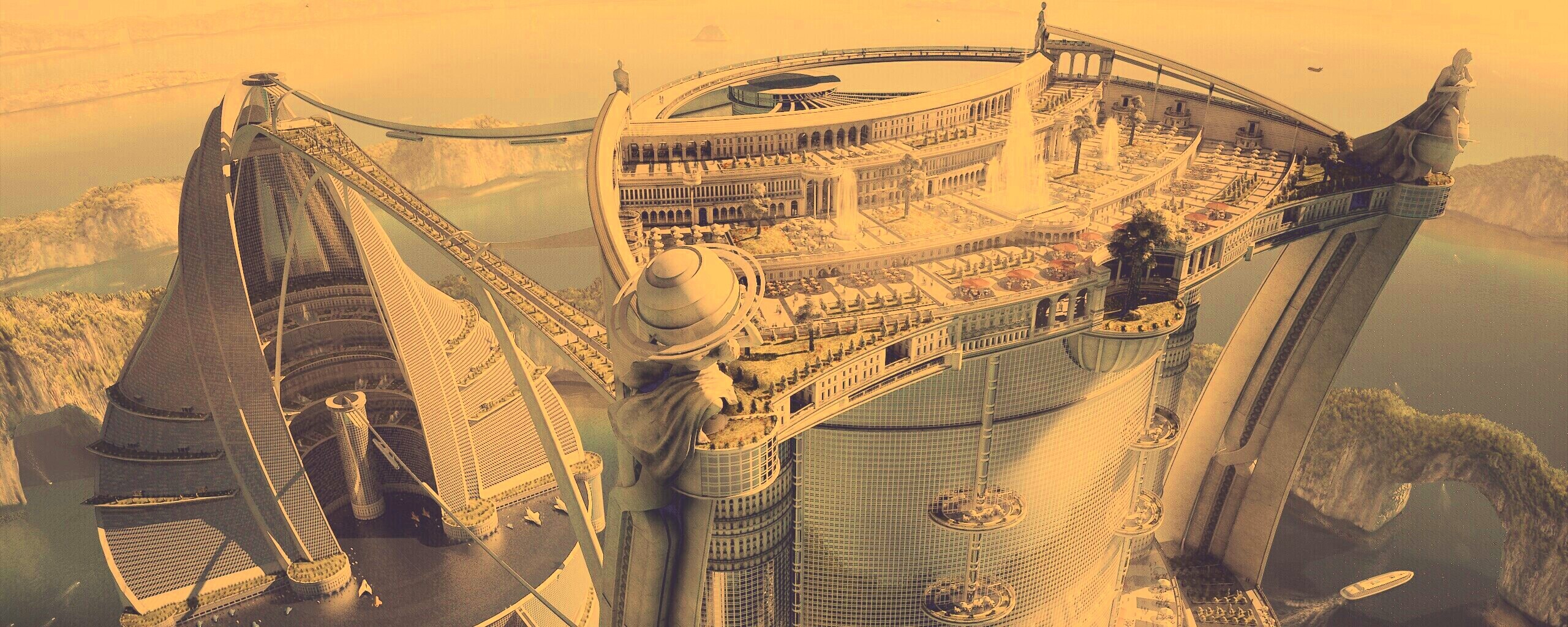 Город будущего обои