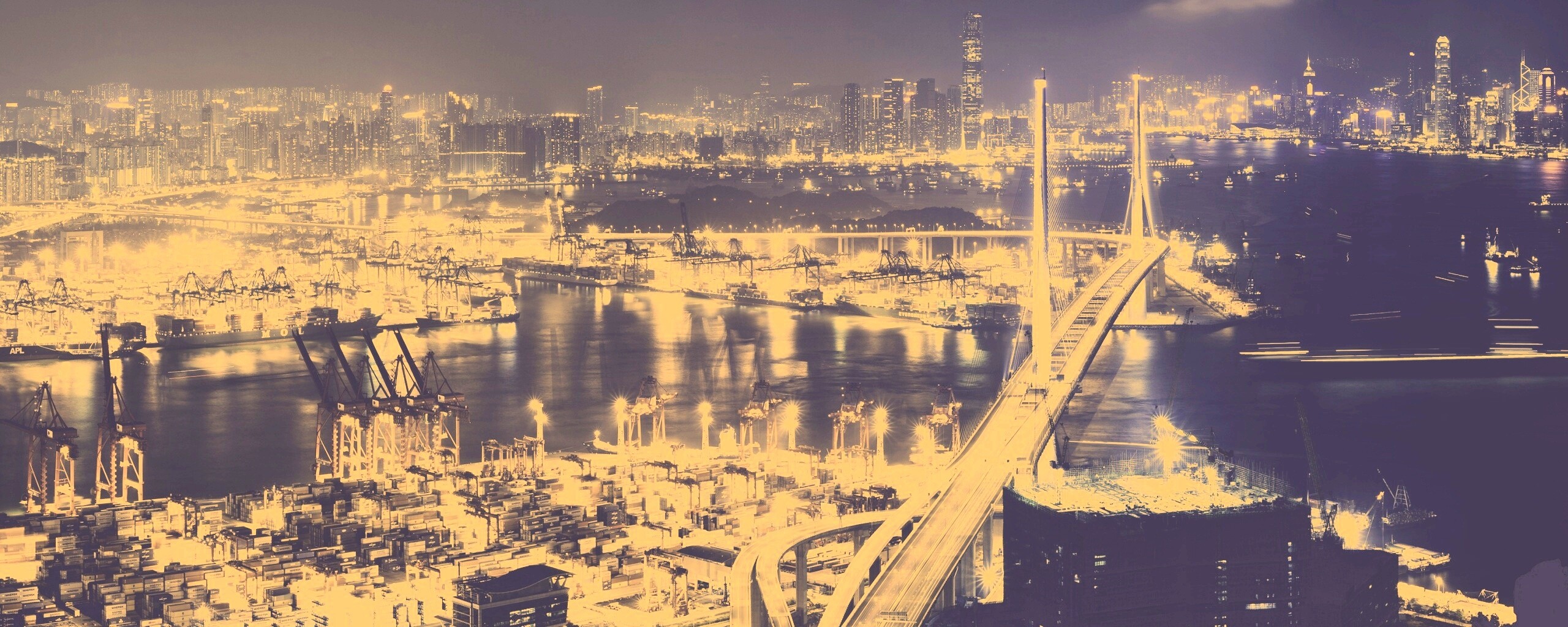 Ночная городская жизнь обои