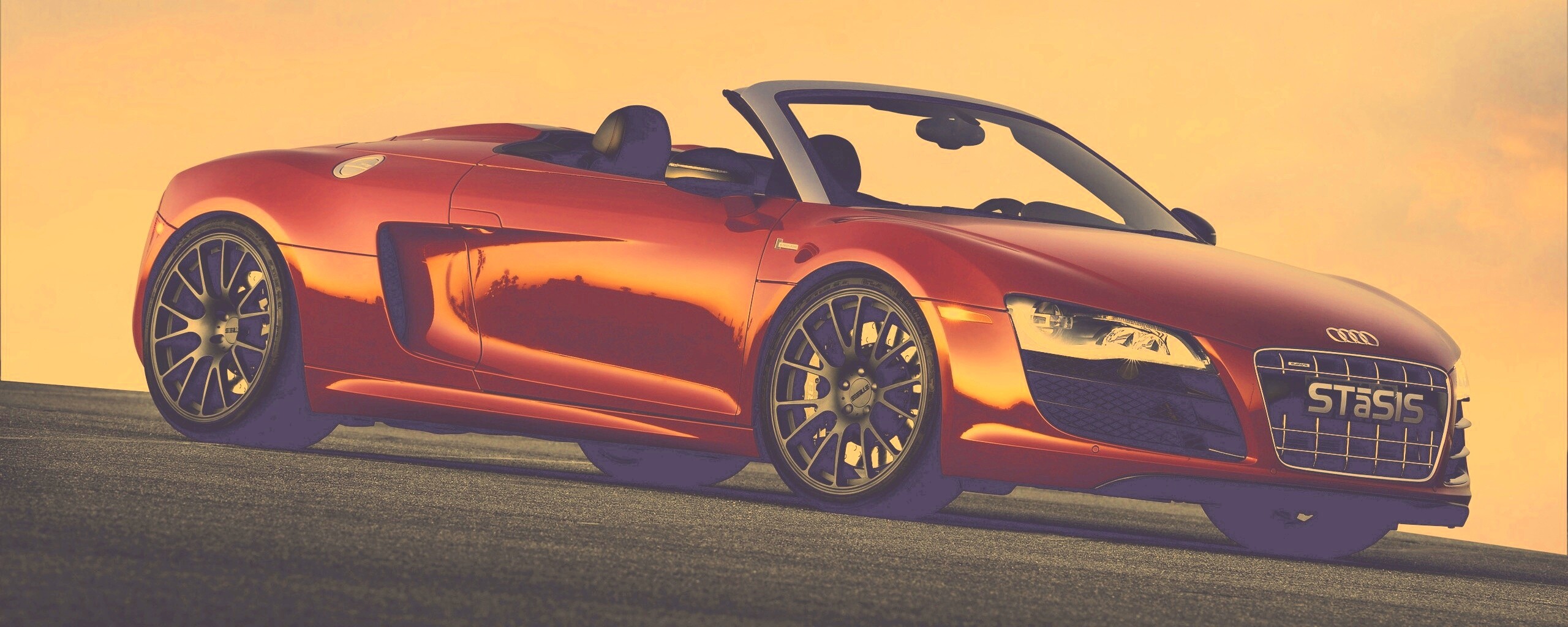 Красная Audi обои