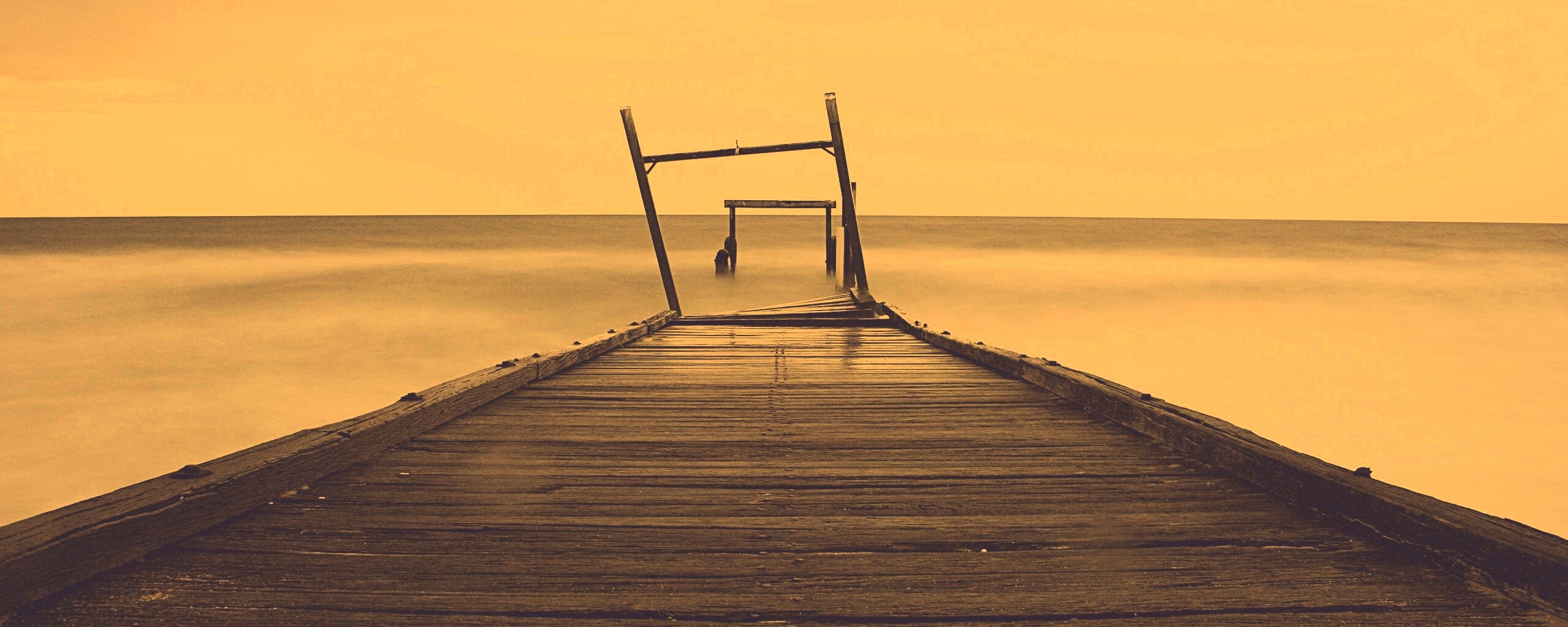 Мостки до горизонта обои