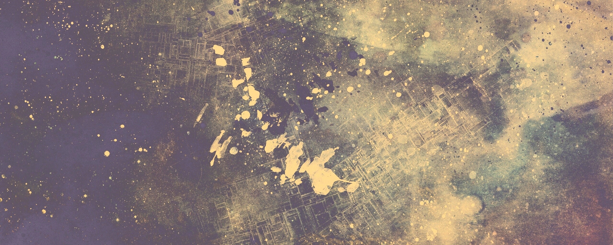 Паттер из красок и штрихов обои