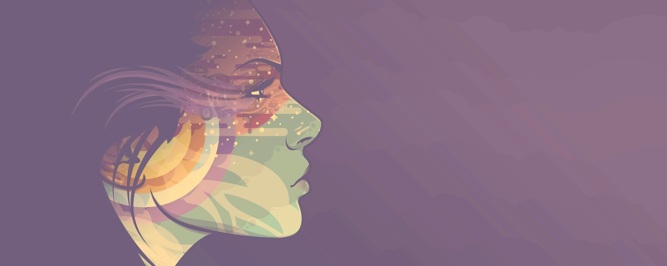 Профиль девушки обои