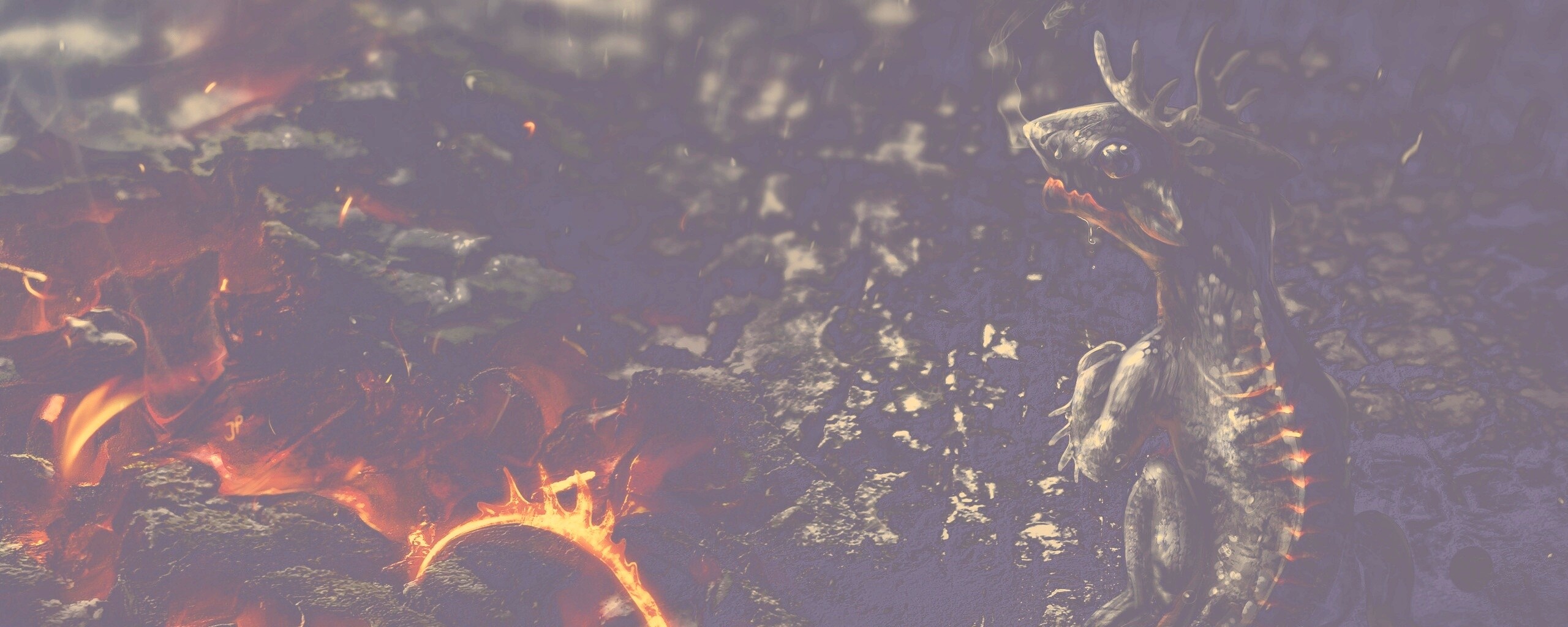 Огненный дракончик обои