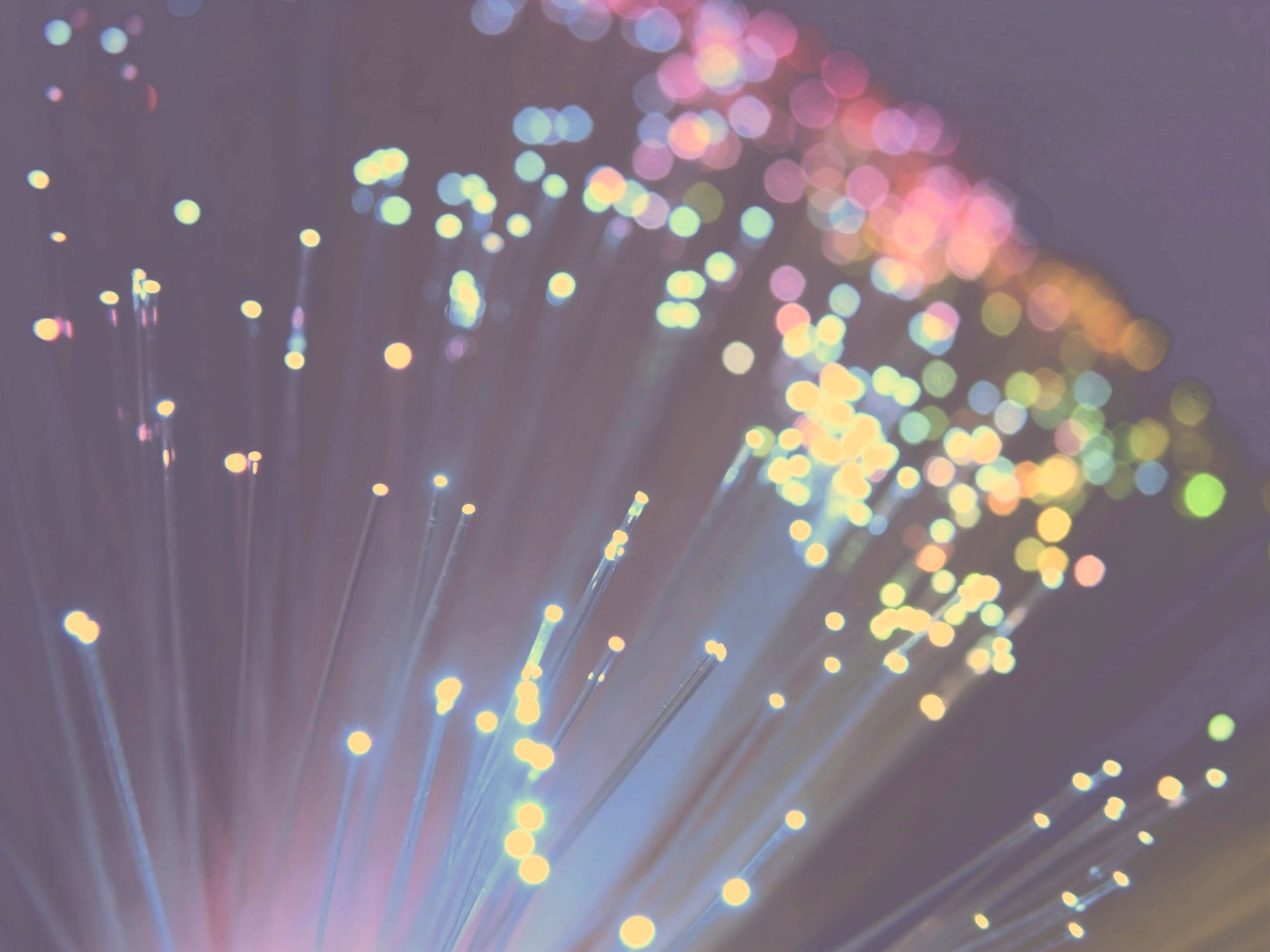 Огоньки на оптоволокне обои