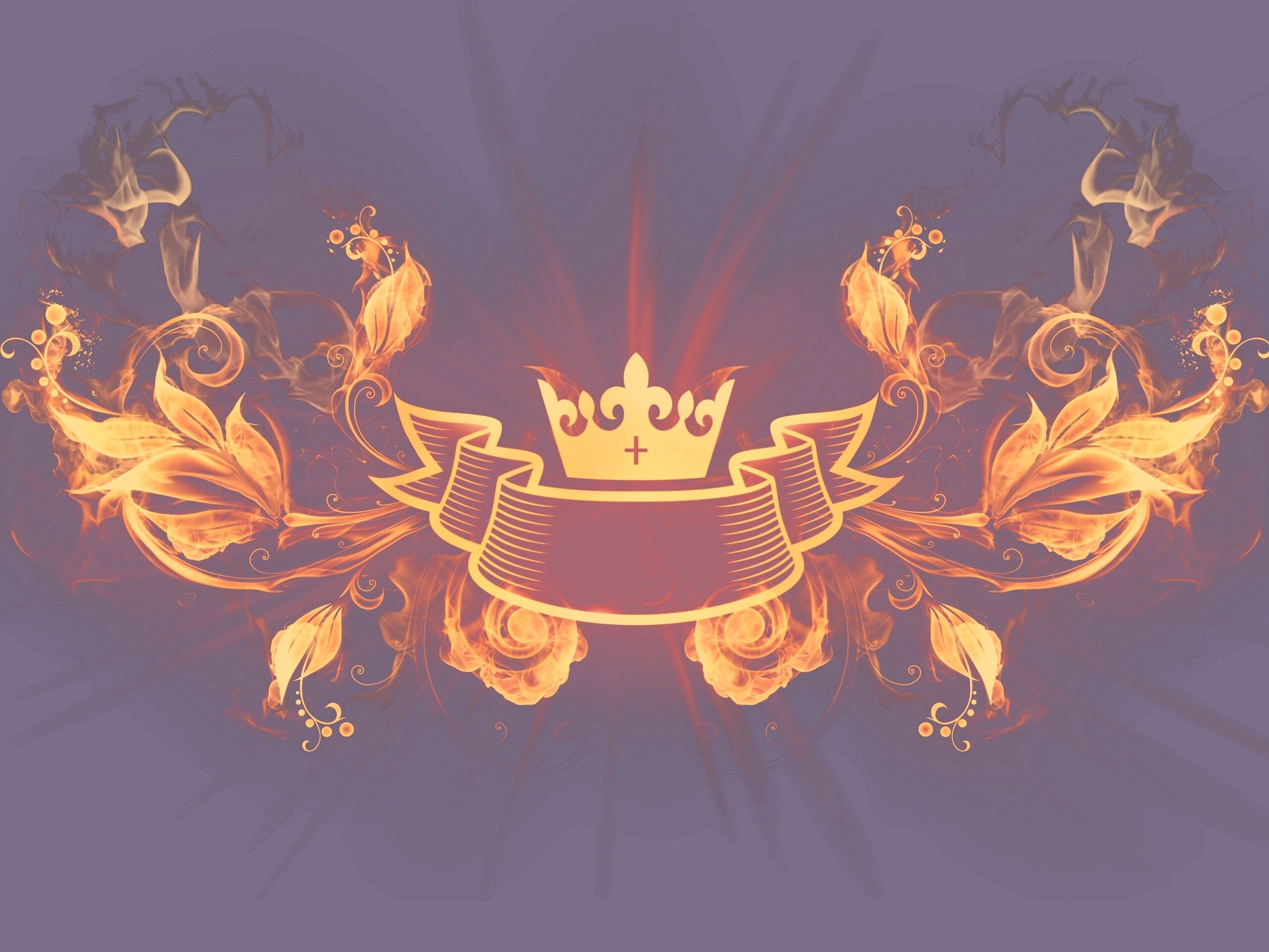 Пламенные цветы обои