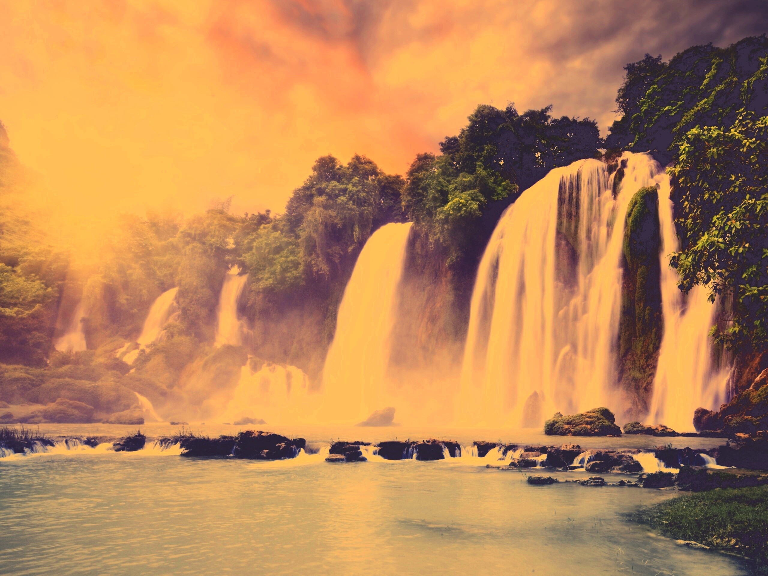 Водопады в джунглях обои