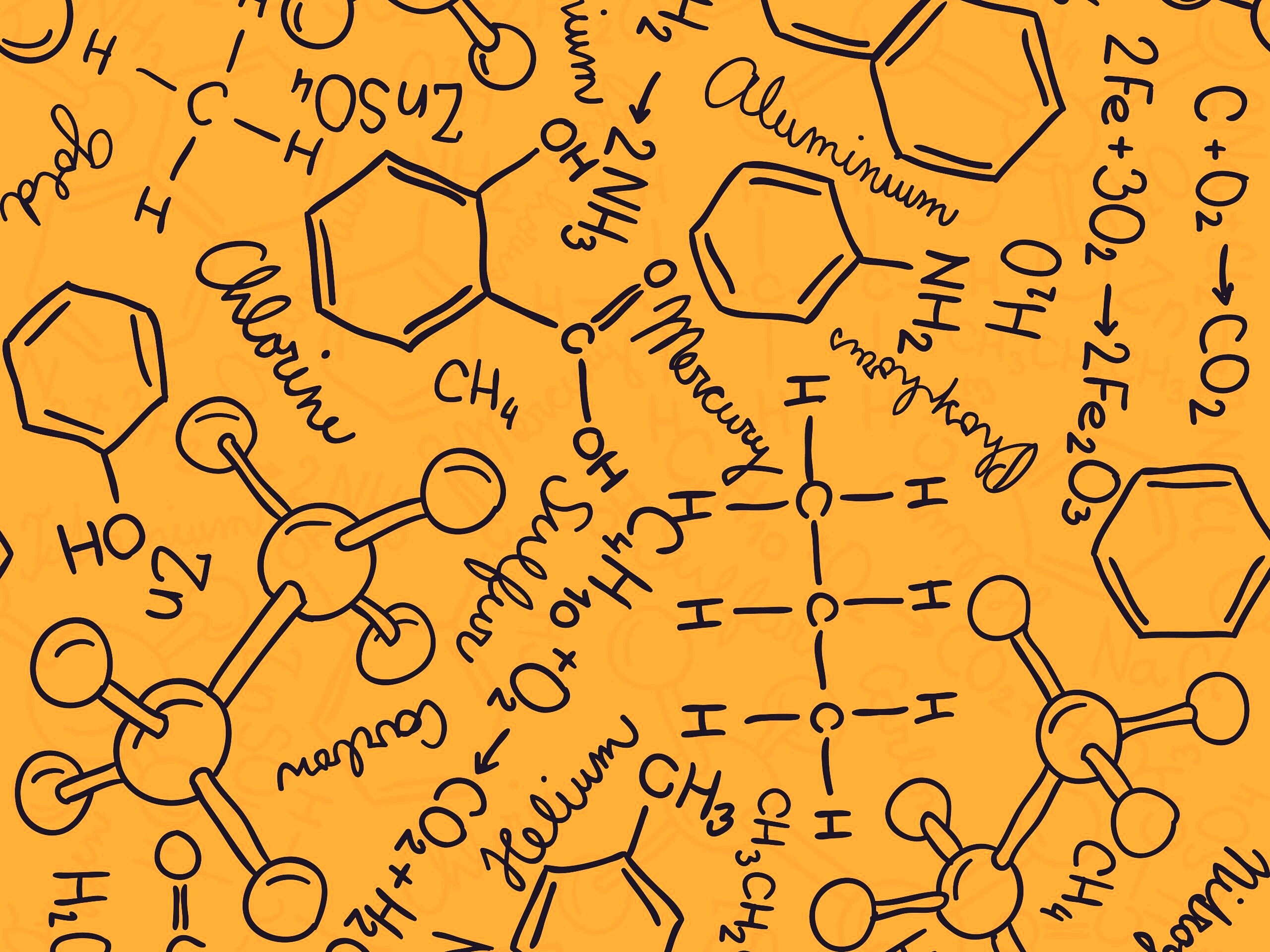 Химические формулы обои