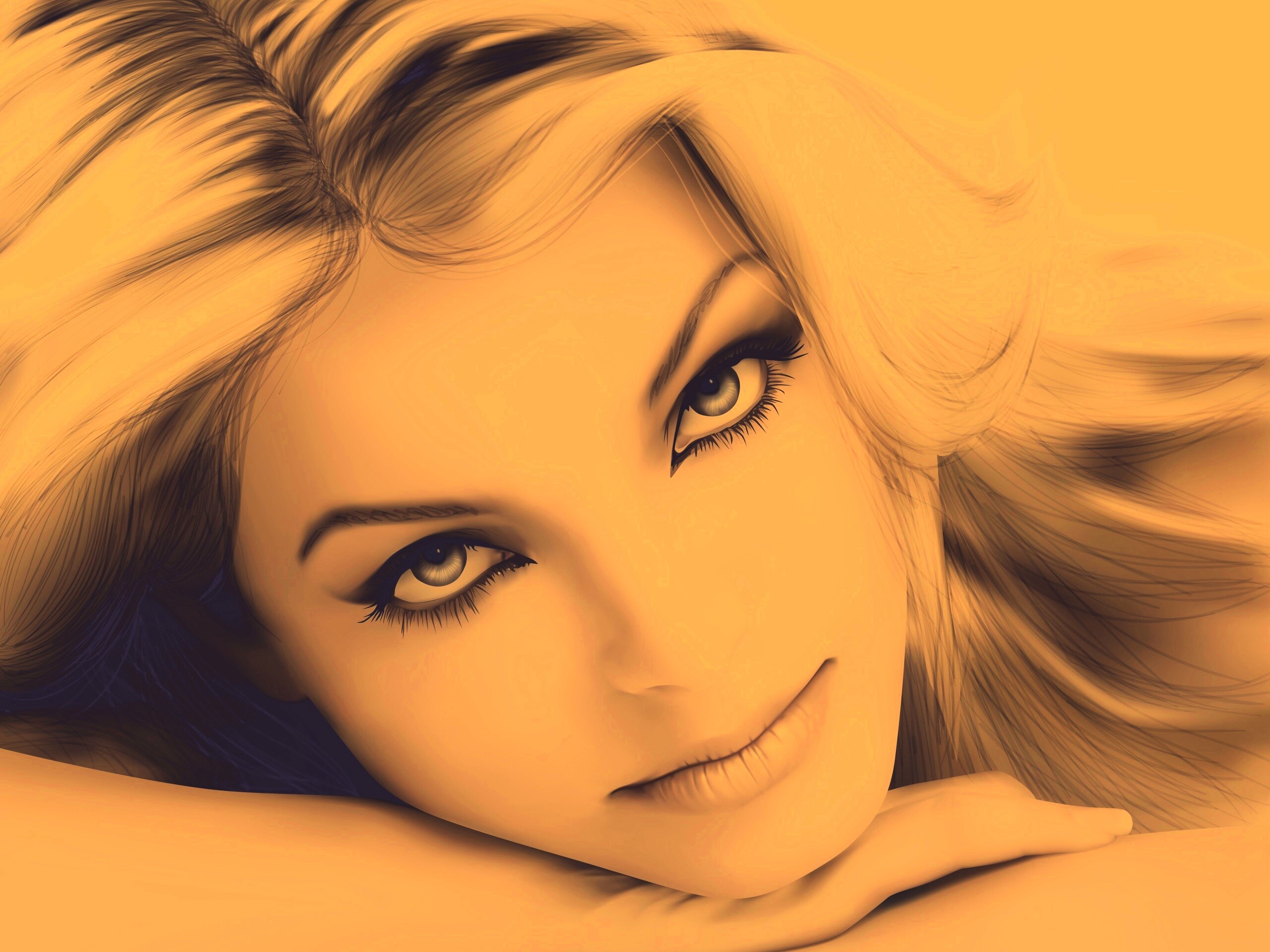 Девушка в векторе обои