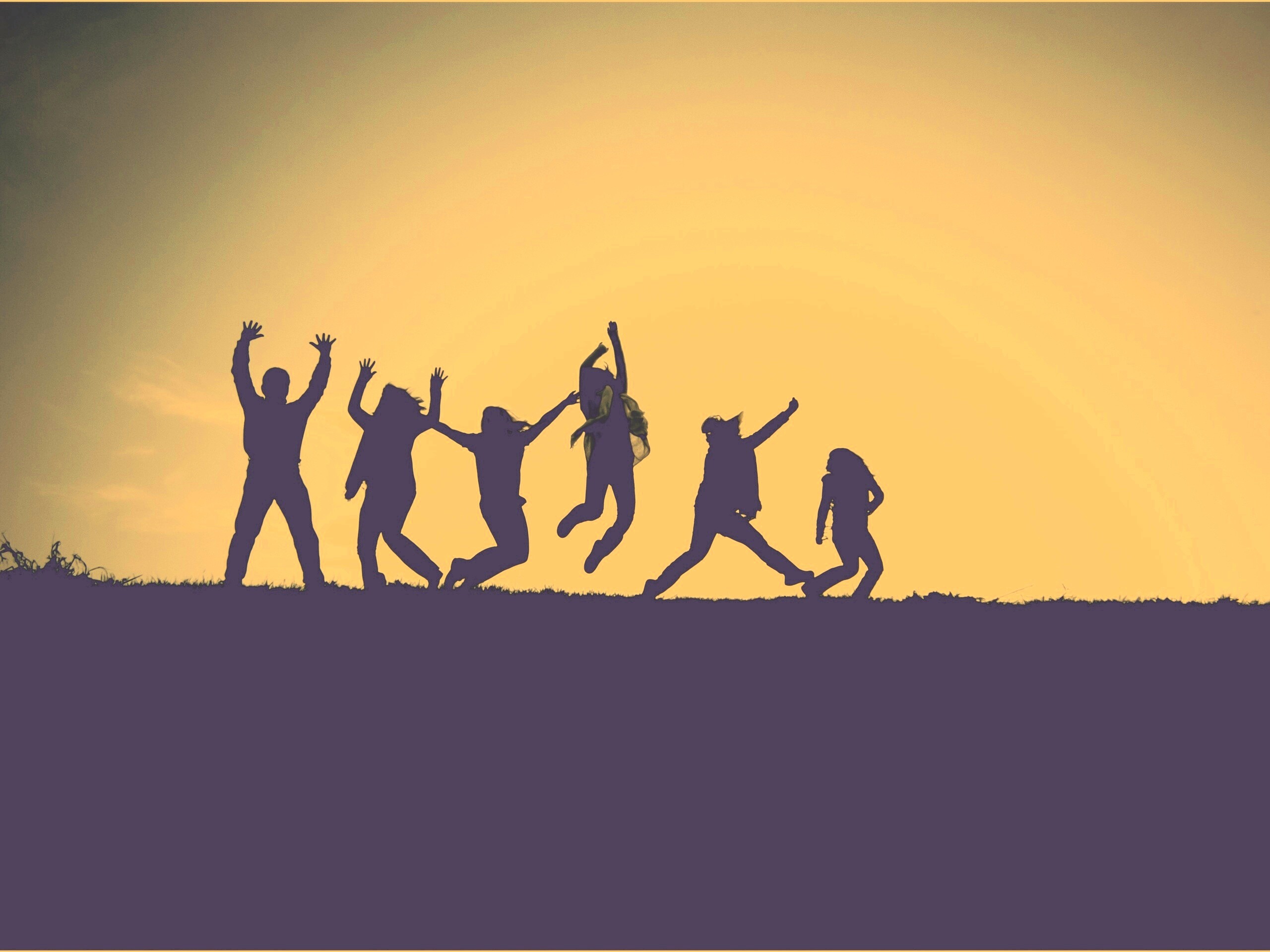 Силуэты людей обои