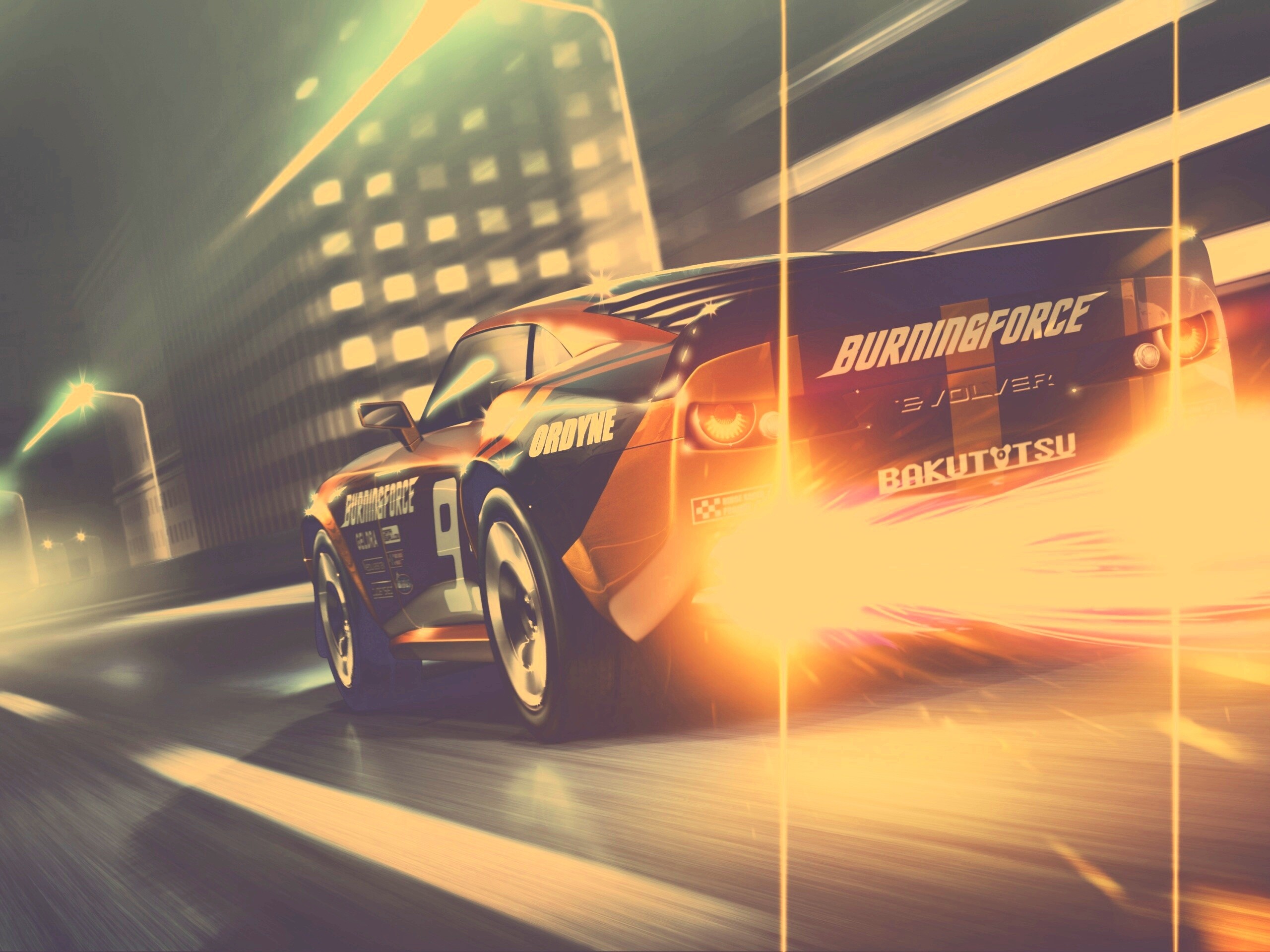 Ночное нитро обои