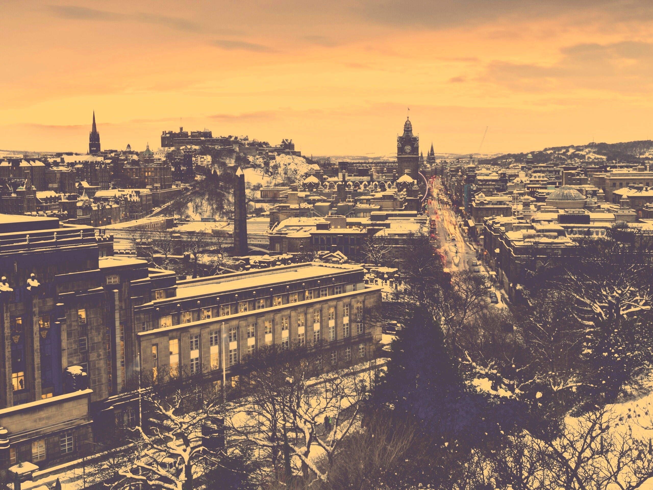 Вид на Эдинбург обои