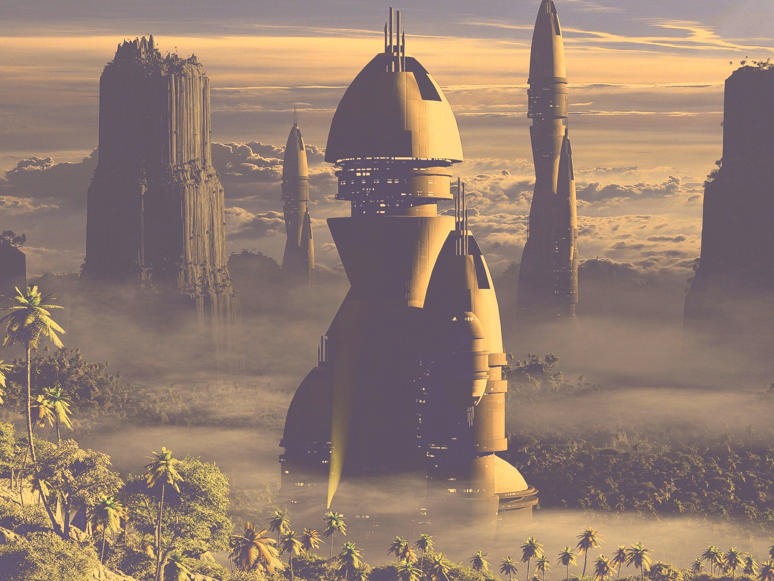 Город будущего обои