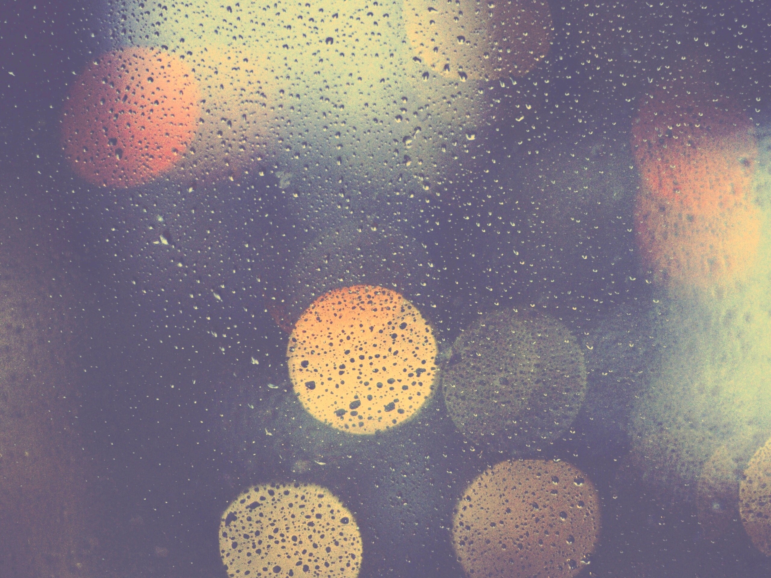 Блики за мокрым стеклом обои