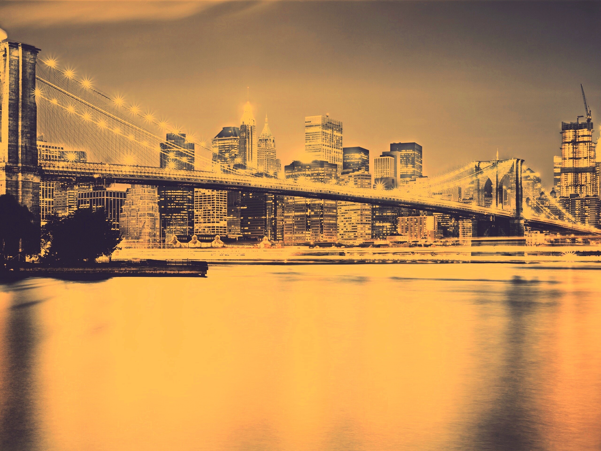 Огни ночного города обои