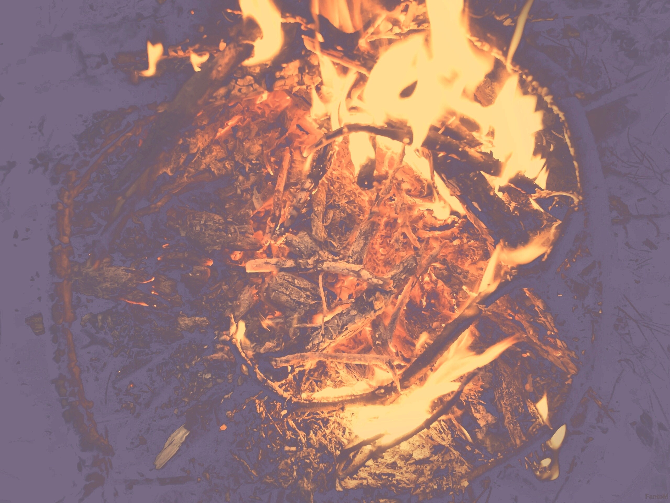 Костёр крупным планом обои
