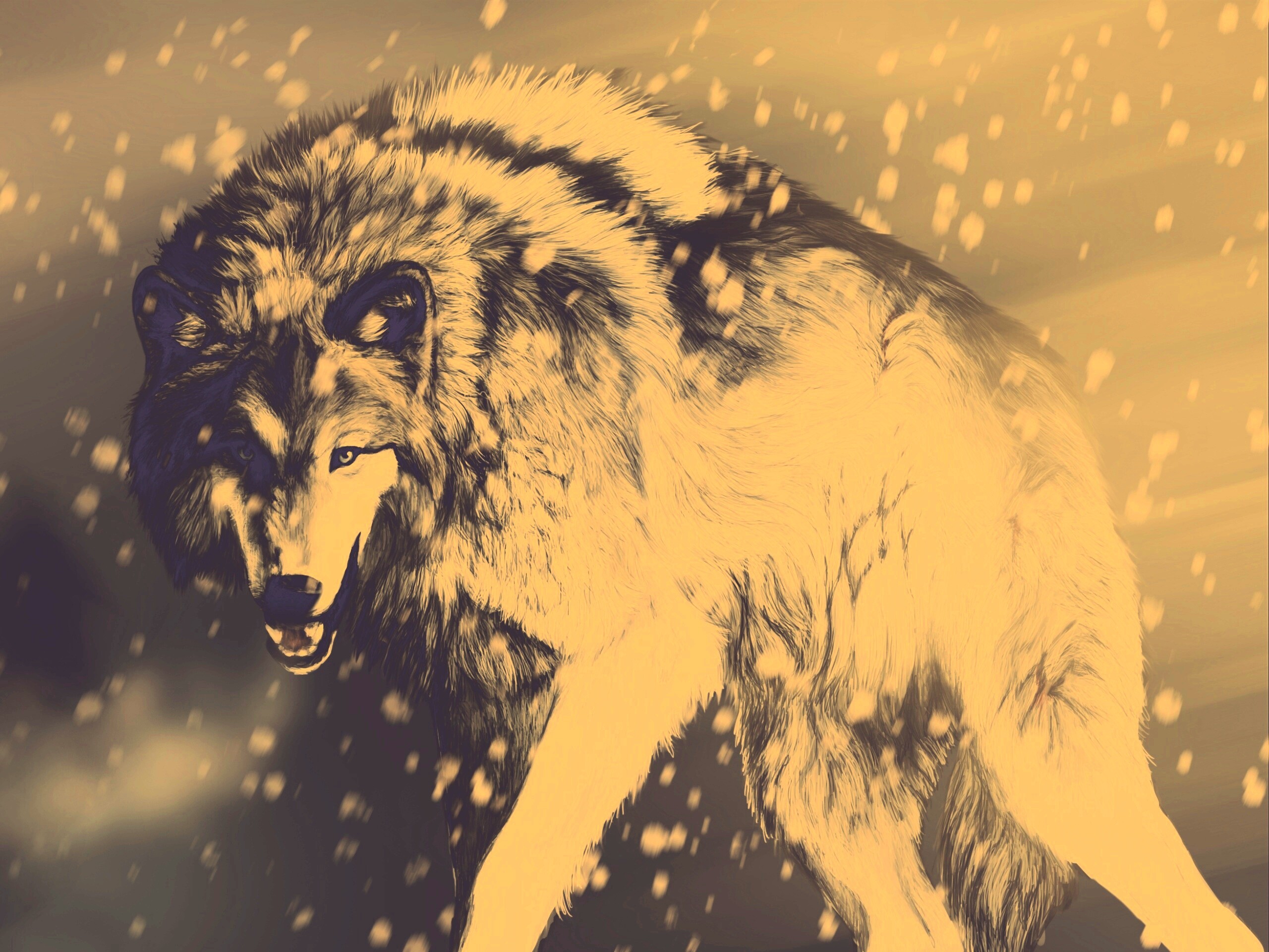 Охота на волка обои