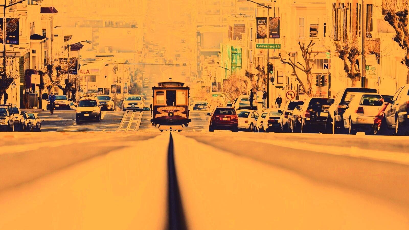 Утро в городе обои