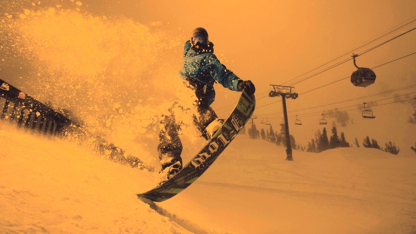 Сноубордист обои