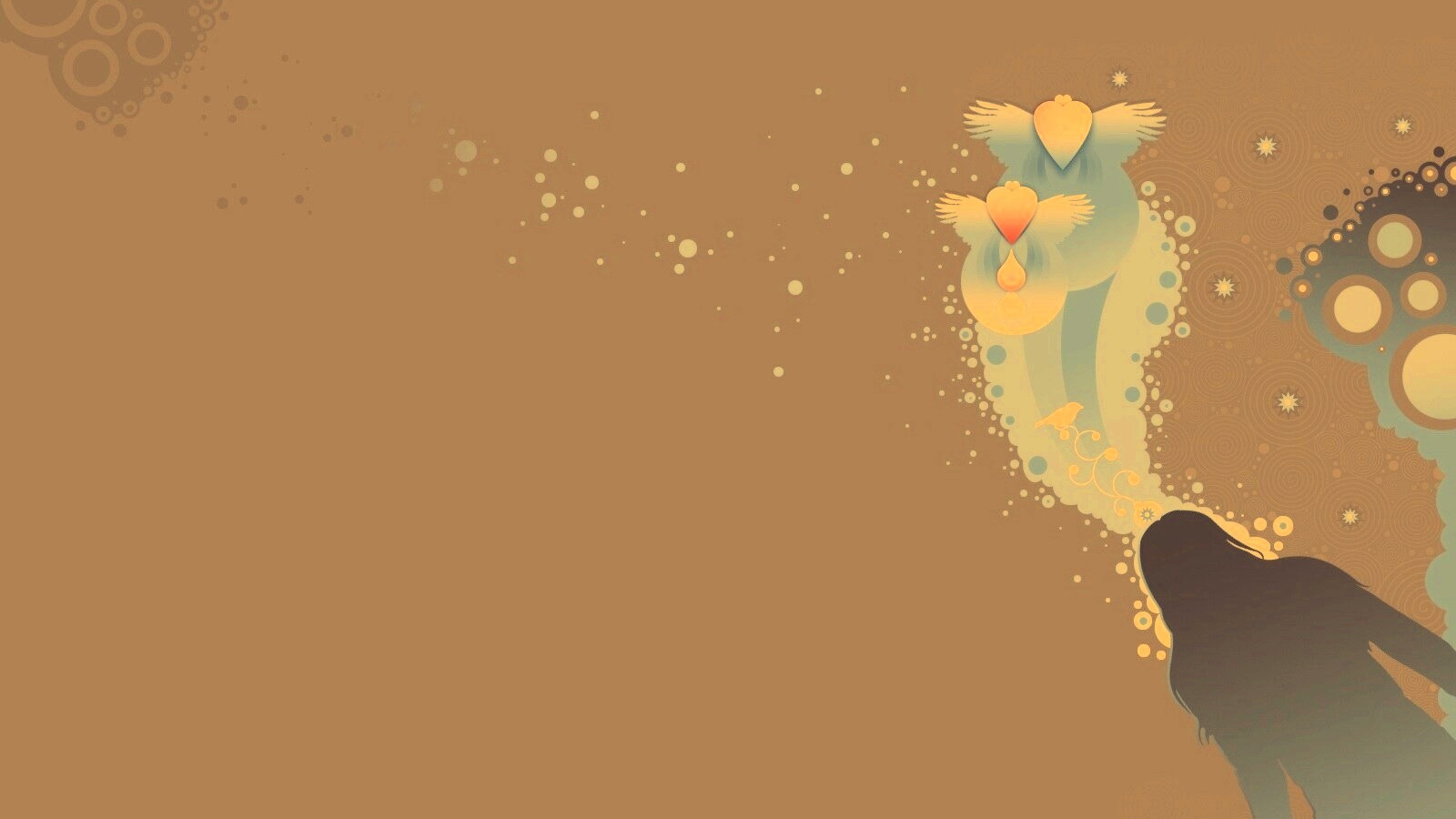 Мысли влюбленной девушки обои