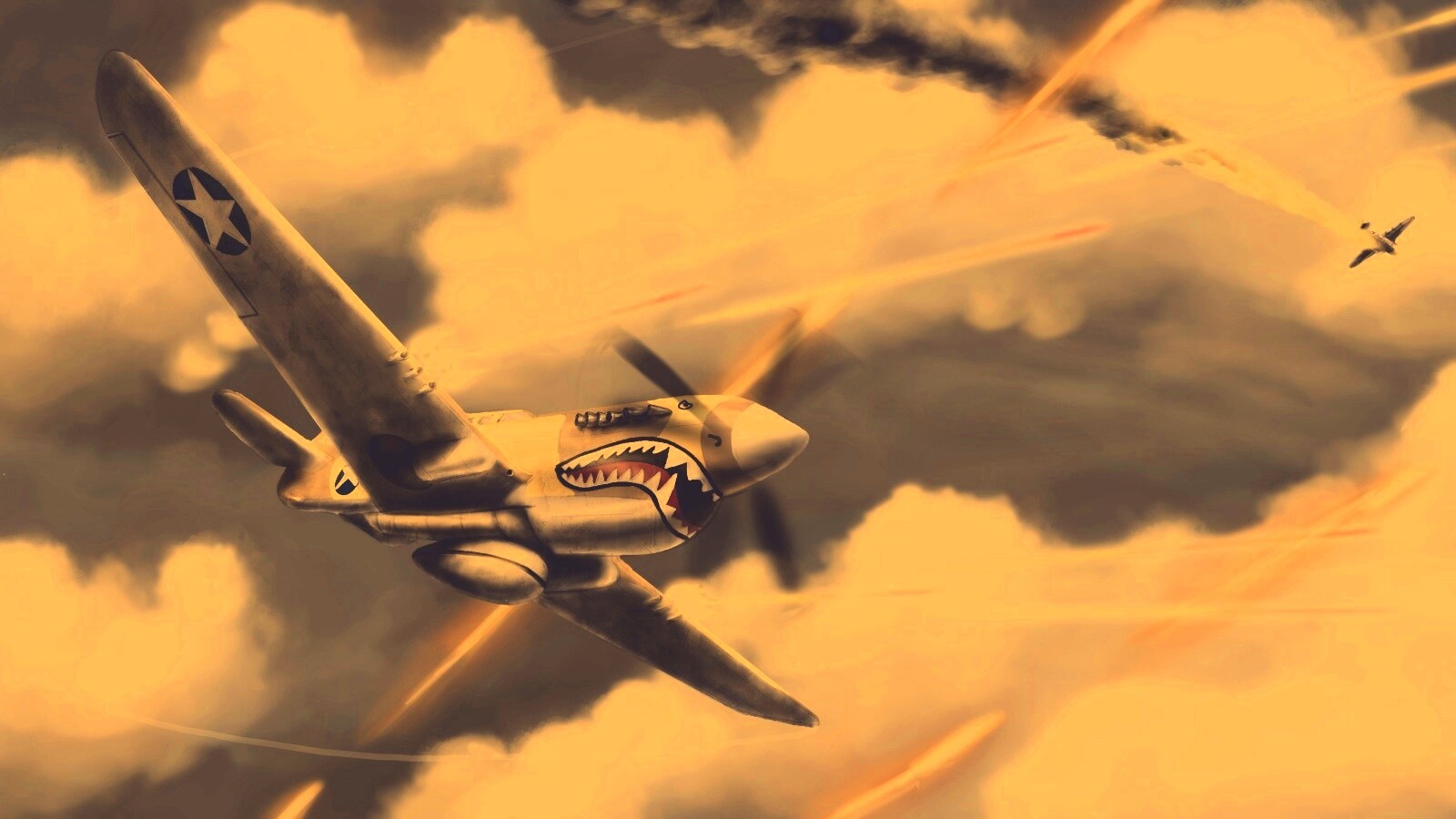 Истребитель акула обои