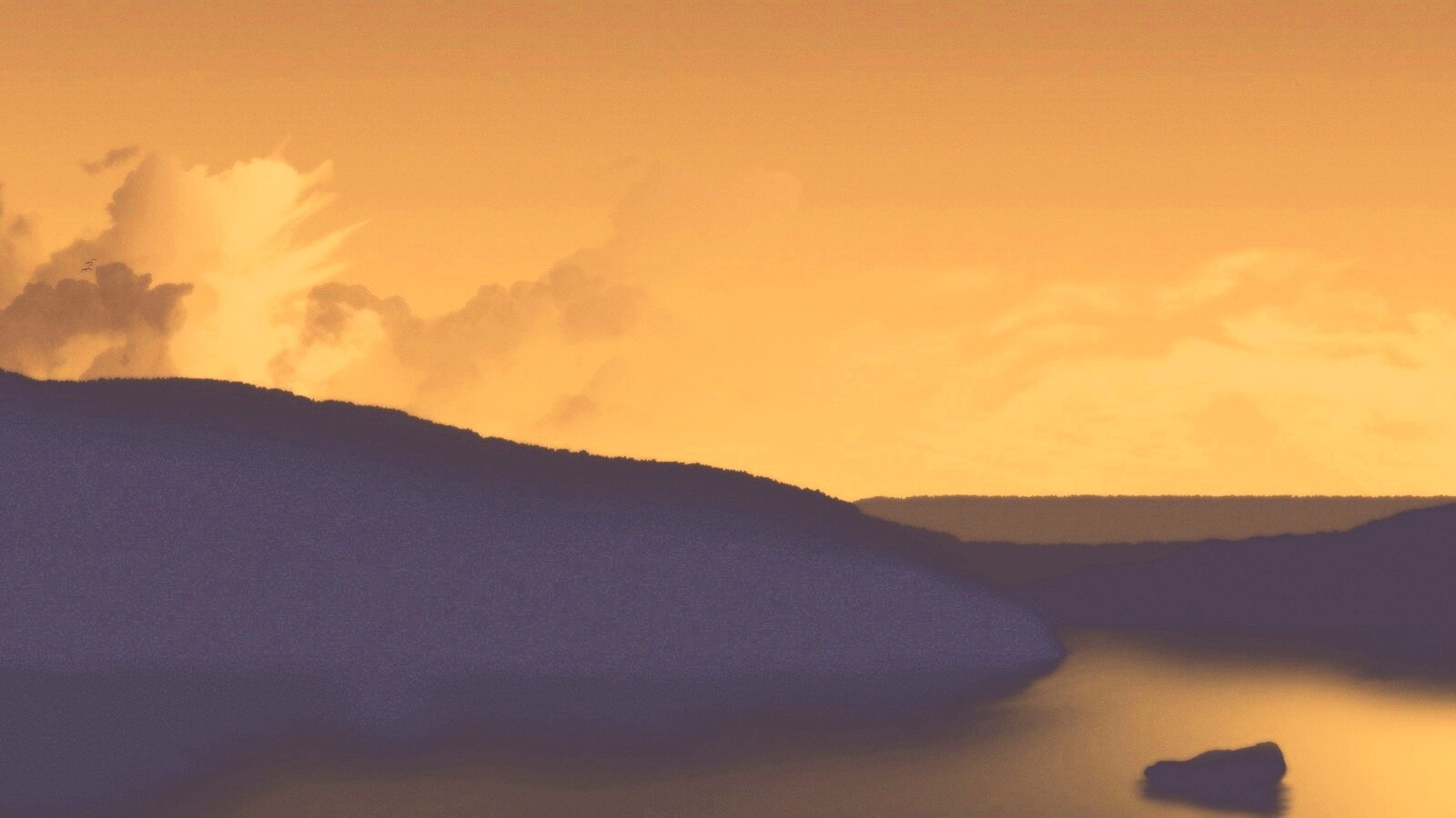 Желтое небо обои