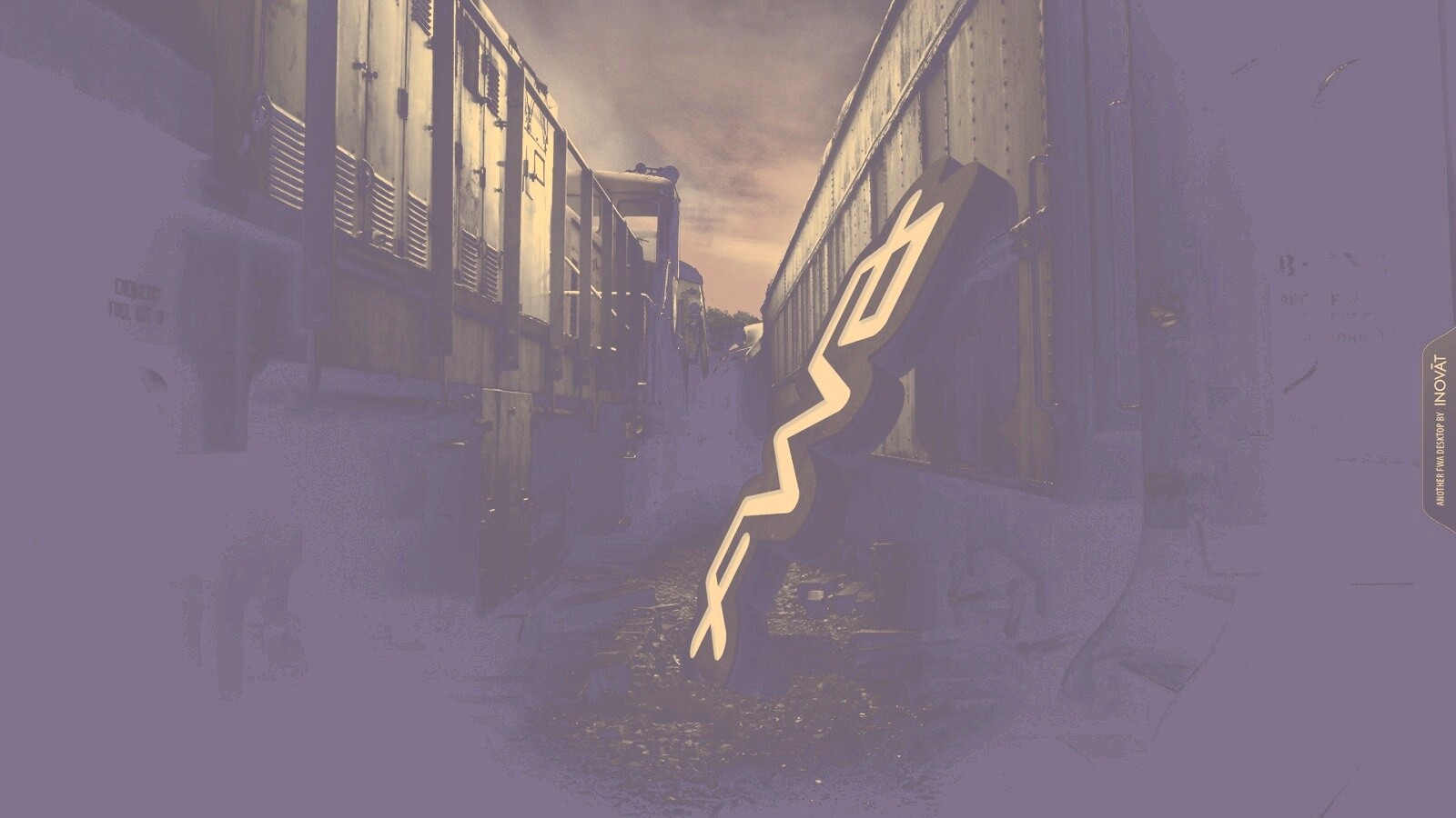 Упавшая вывеска обои