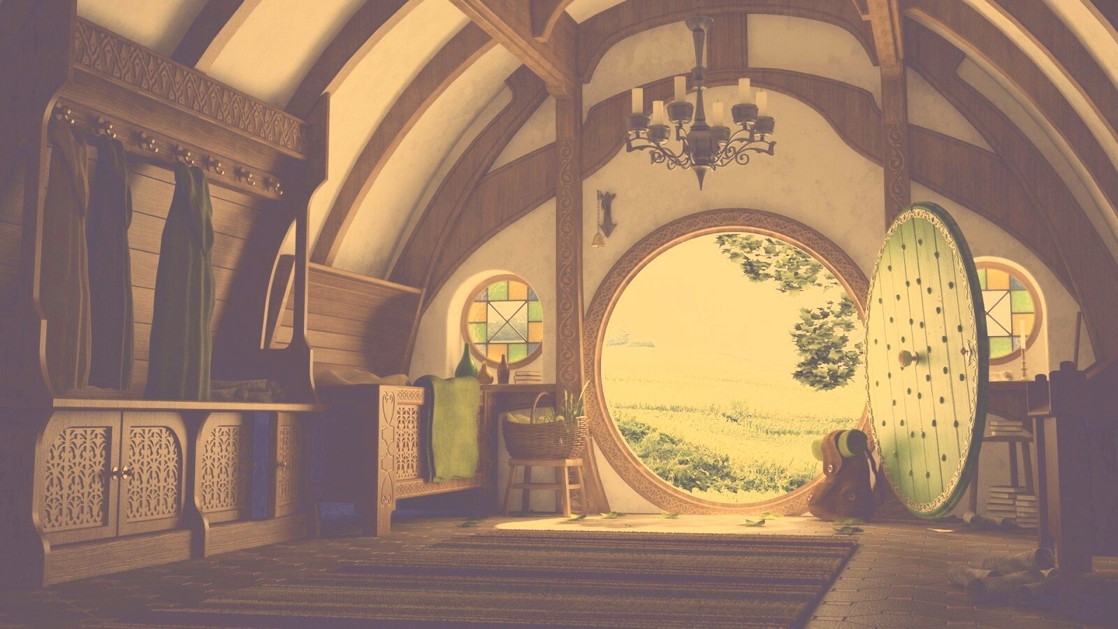 Дом хоббитов обои