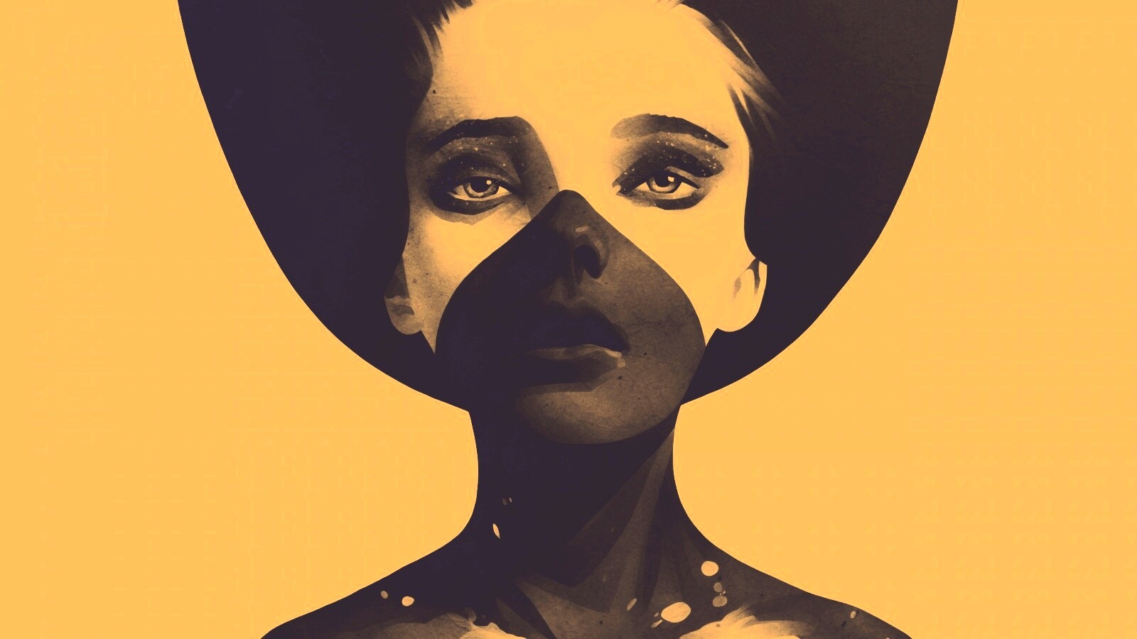 Черно-белый бодиарт обои