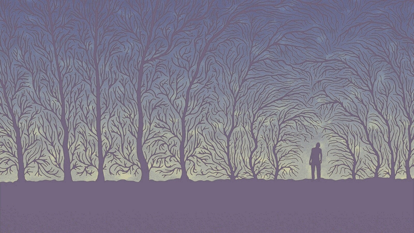 Смыкающиеся деревья обои