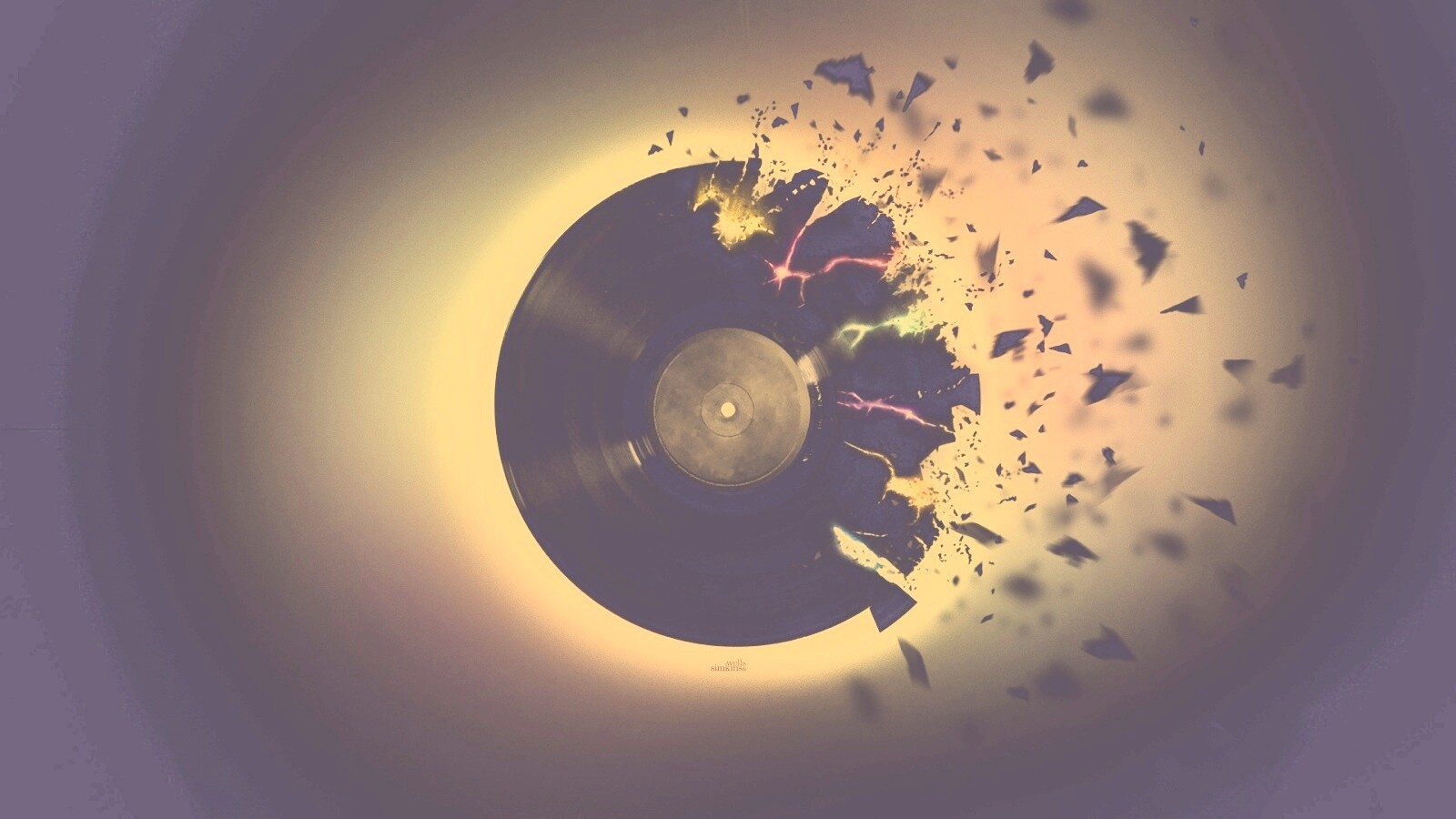 Разрывающийся винил обои