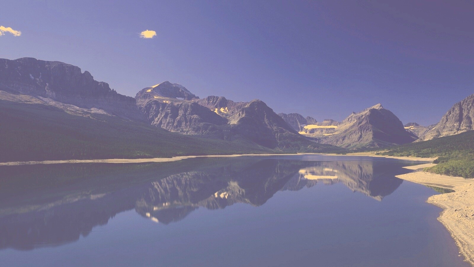 Синее горное озеро обои