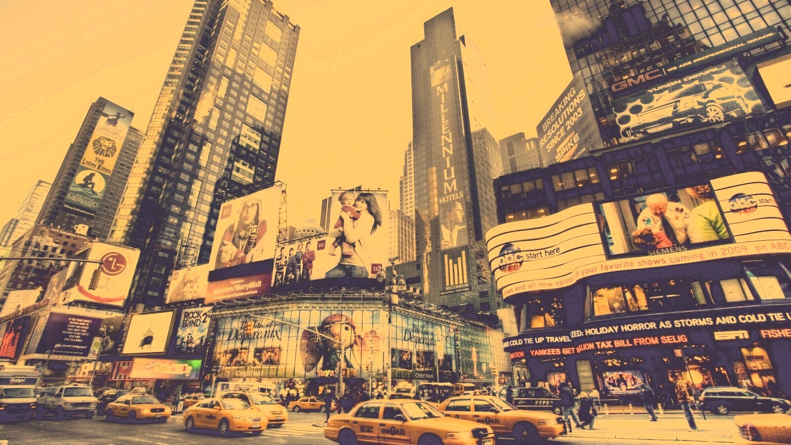 Улицы Нью-Йорка обои