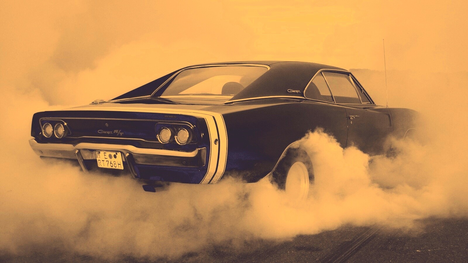 Додж Чарджер жжет резину обои