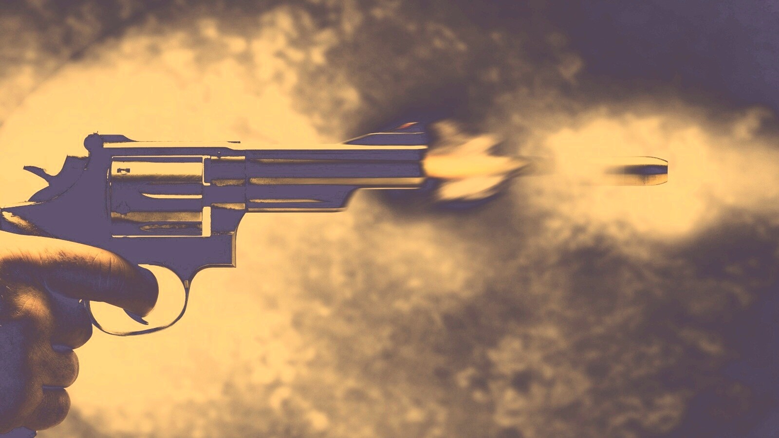 Выстрел из револьвера обои