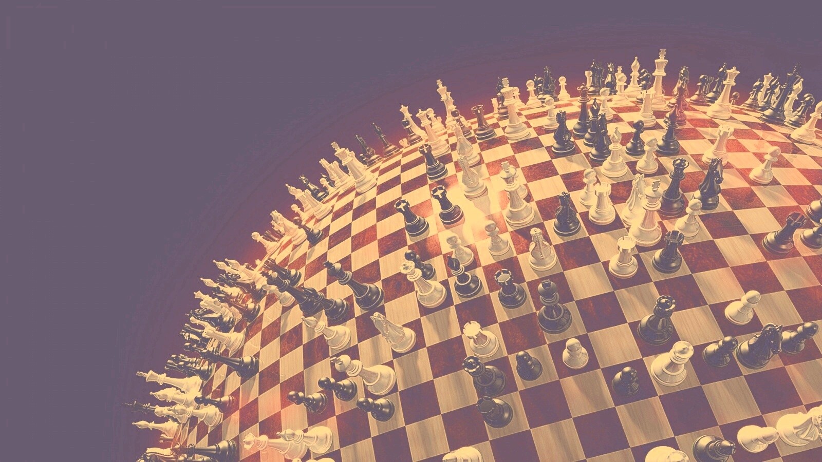 Сферическое шахматное поле обои
