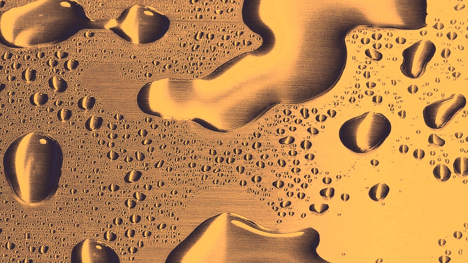 Вода на металлической поверхности обои