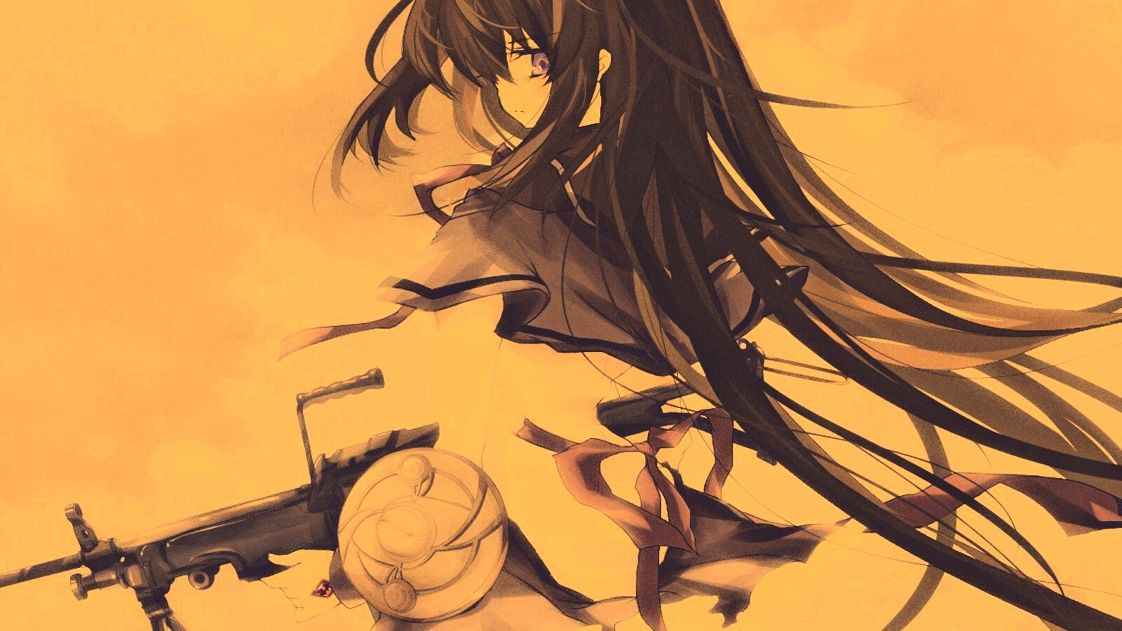 Девушка с автоматом обои