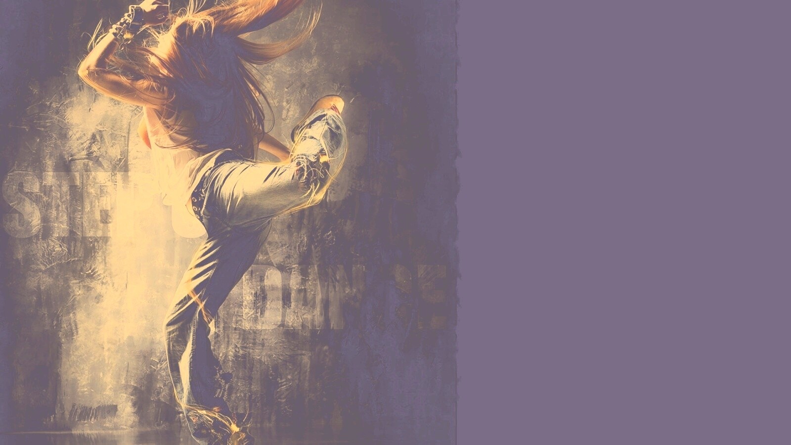 Девушка в диком танце обои