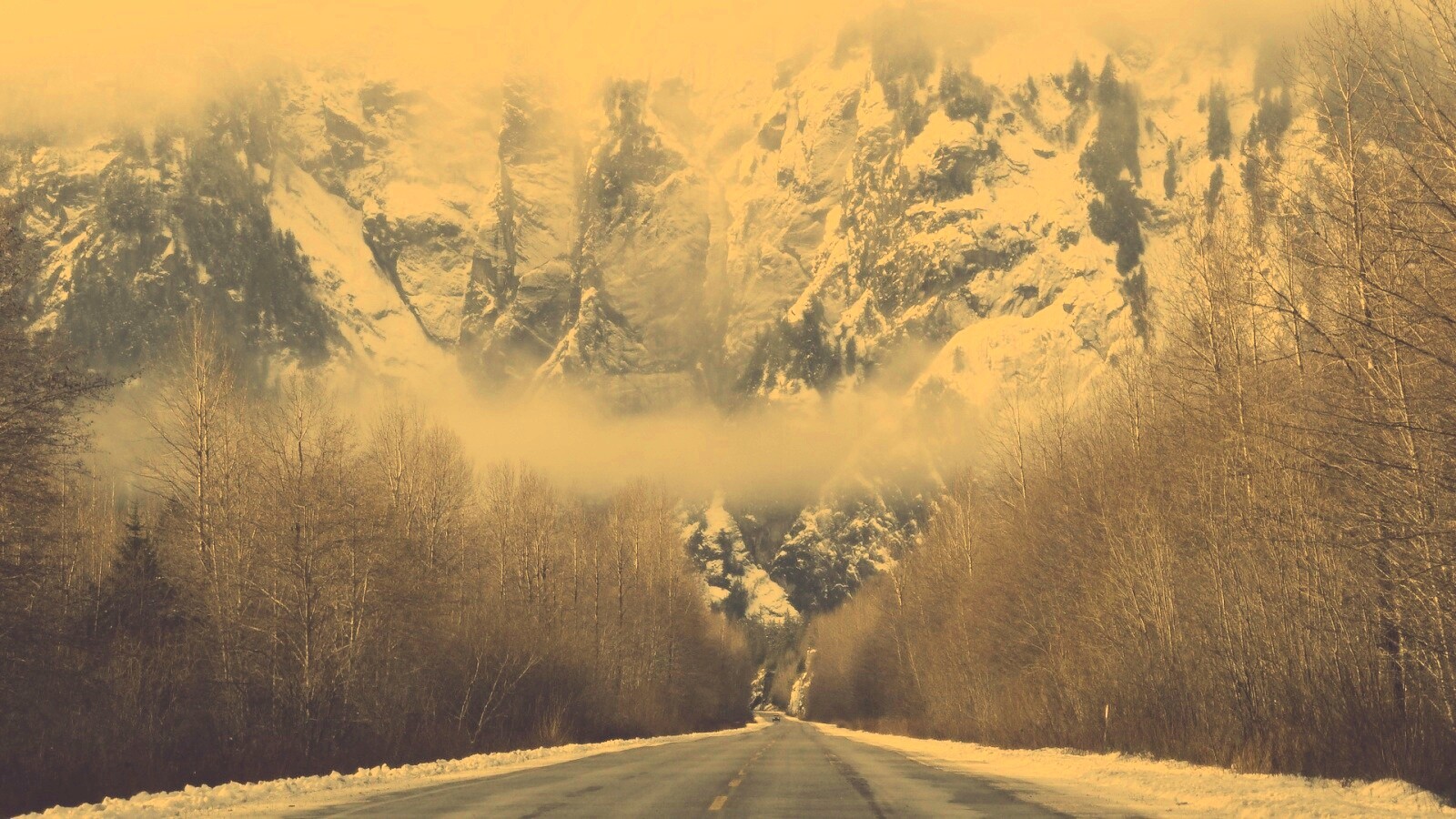 Дорога к скале обои